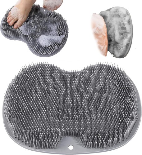 Foot Back Scrubber Exfoliating Silicone Massager Pad Cleaning Mat Bath Show - Bild 16 von 21