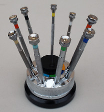 9 Piece Screwdriver Set pro watch repair  tools revolving stand