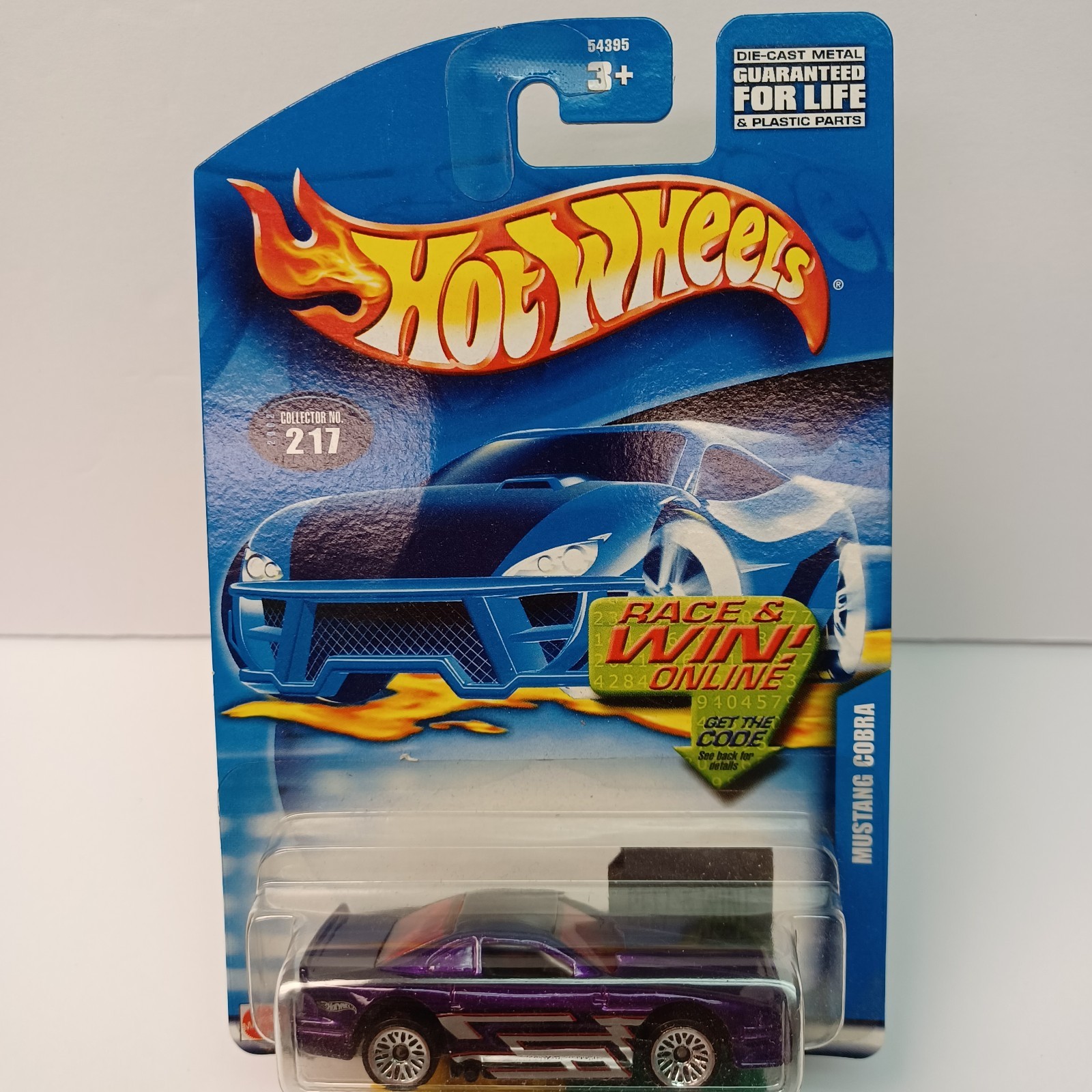2002 HOT WHEELS  #217 = MUSTANG COBRA = PURPLE  ,win