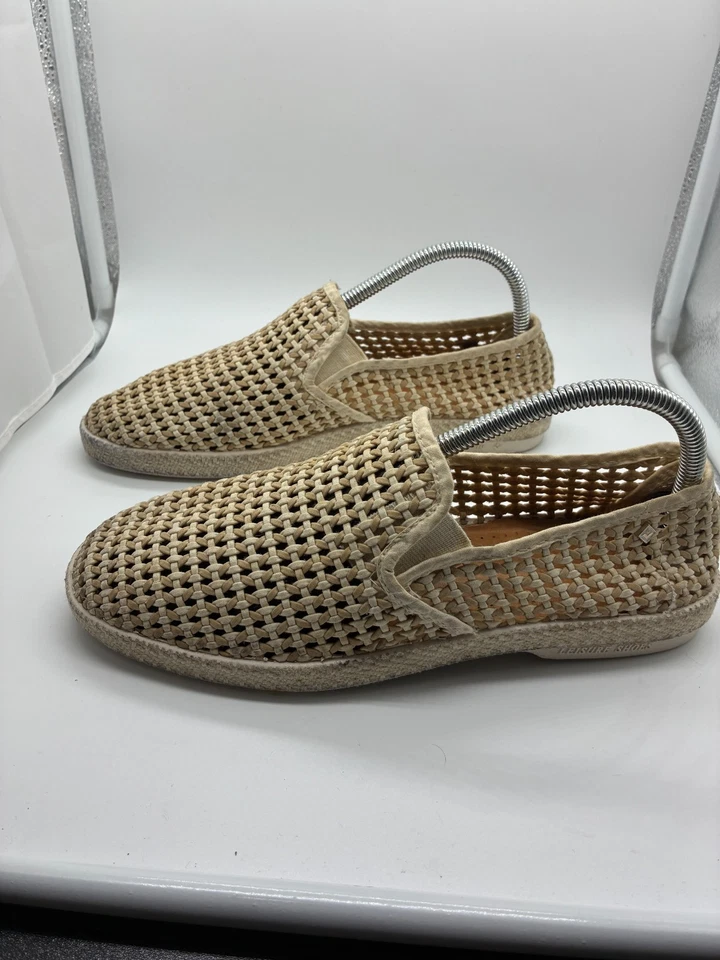 Mocasines alpargata sin cordones Rivieras para hombre beige tostado tejido rafia talla EU 40 Foto 2 de 4