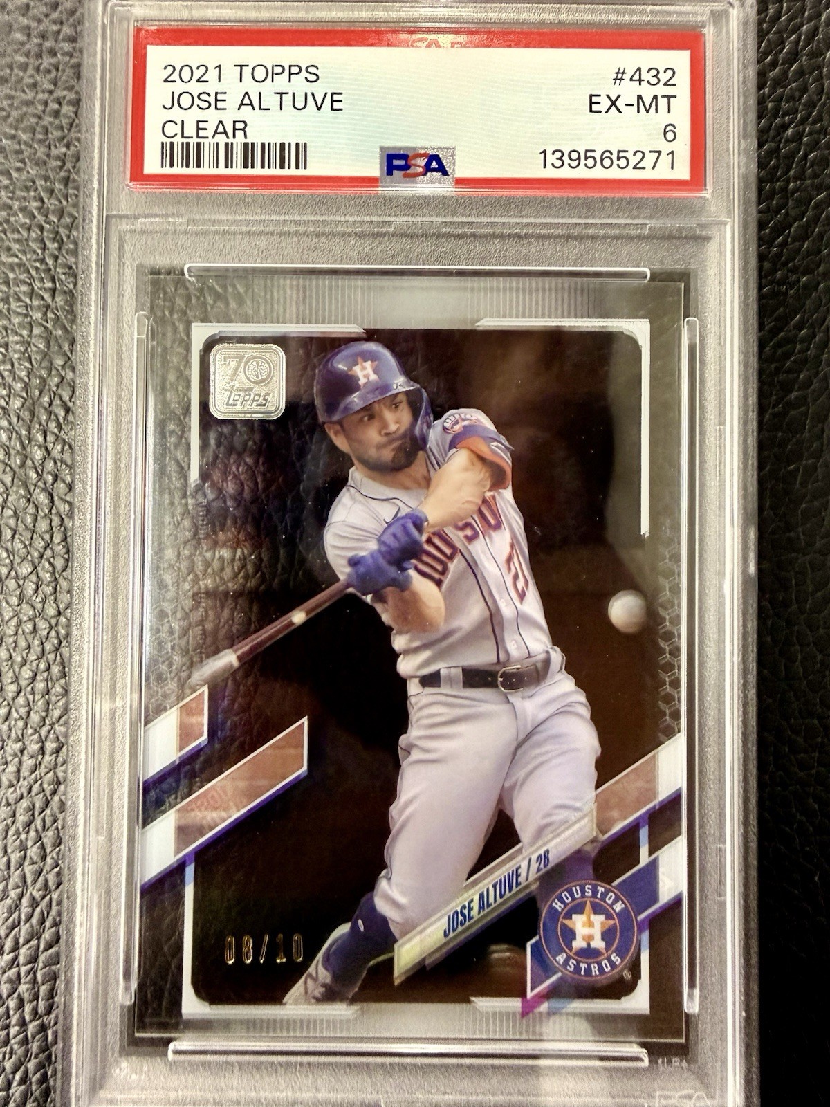 2021 Topps Jose Altuve 🔥Clear Acetate #8/10 PSA 6