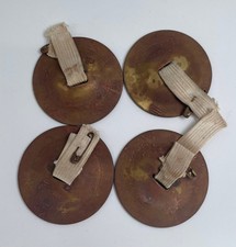 Vintage Bellydance Brass Finger Cymbals Set Of 2 4 Total 2706