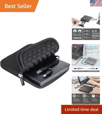 USB 3.0 & USB-C External CD DVD Drive for Mac & PC - Portable & Fast