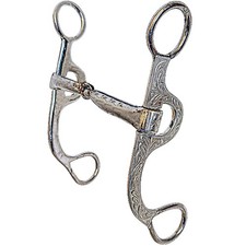 Sterling Silver Stainless Steel Loose Cheek Unmarked Argentine Snaffle Bit 4.5in