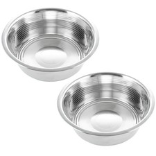 Pet Feeder Stainless Steel Dog Bowls 2 Pack 7.5x2.7 Inch Metal Water Food Dish