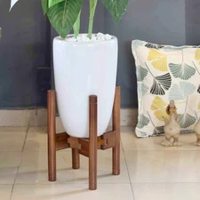 Adjustable Plant Stand, Acacia wood Pot Holder, Pot & Plant NOT Included.