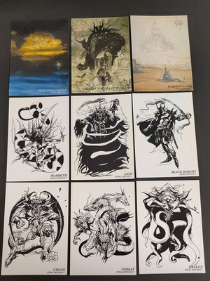 Final Fantasy I 1 Boss Art Museum  Card Lot Yoshitaka Amano Fiends Chaos eb386