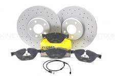 FÜR BMW 5ER 520d F07 F10 F11 M SPORT GELOCHTE BREMSSCHEIBEN VORNE TEXTAR BELÄGE