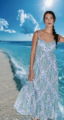 ladies size 10 maxi dress Lenago Sundress for Women Plus Size Bohemian Spaghetti Strap Smocked Tiered Long Beach Sun Dresses Sleeveless Solid Maxi Dress Beach Bohemian Dress on