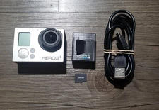 GoPro HERO 3+ Plus Action Camcorder Camera Silver W/Battery,Cable And 32gb SD