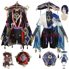 Men Outfits Full Set Game Genshin Impact Wanderer Scaramouche Cosplay Costume