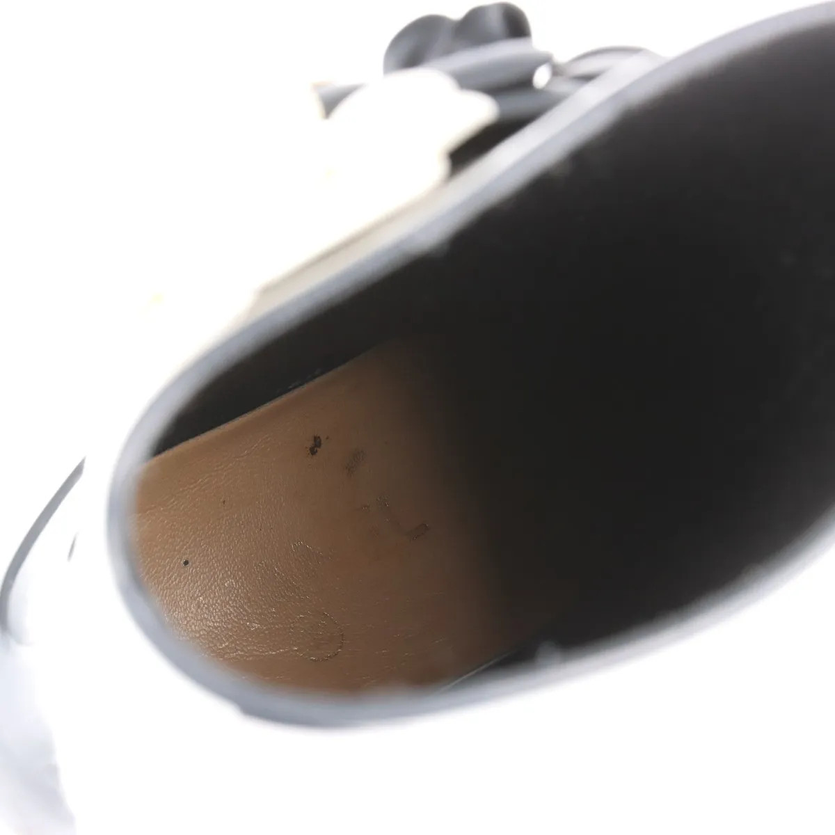 Chanel Coco Mark Camelia 10P Rubber Rain boots 38 Ladies' Black x ivory G26648 W thumbnail 11