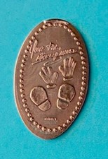 MICKEY MOUSE HAND & FOOT PRINTS YOT PAL PRESSED ELONGATED PENNY DISNEY RETIRED