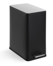4 Gallon Stainless Steel Trash Can with Soft Close Lid, Step-on Bathroom Ki...