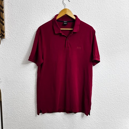 Hugo Boss Men's Regular Fit Pima Cotton Polo Shirt - Burgundy