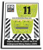 Replacement Sticker For Set 8709 - Underground Mining Station
