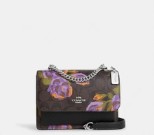 NWT Coach   Mini Klare Crossbody Bag In Signature Canvas With Floral Print