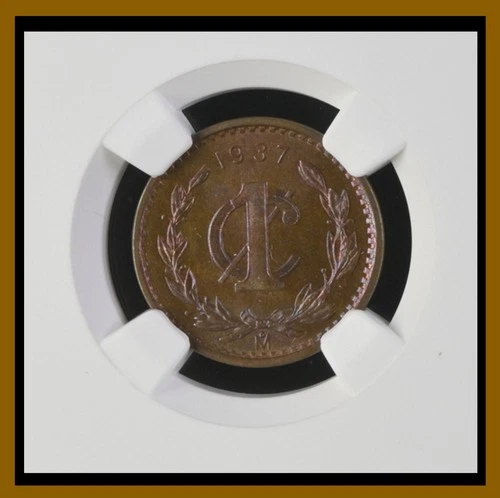 TOP POP, Mexico 1 Centavo Coin, 1937 MO NGC MS 65 BN