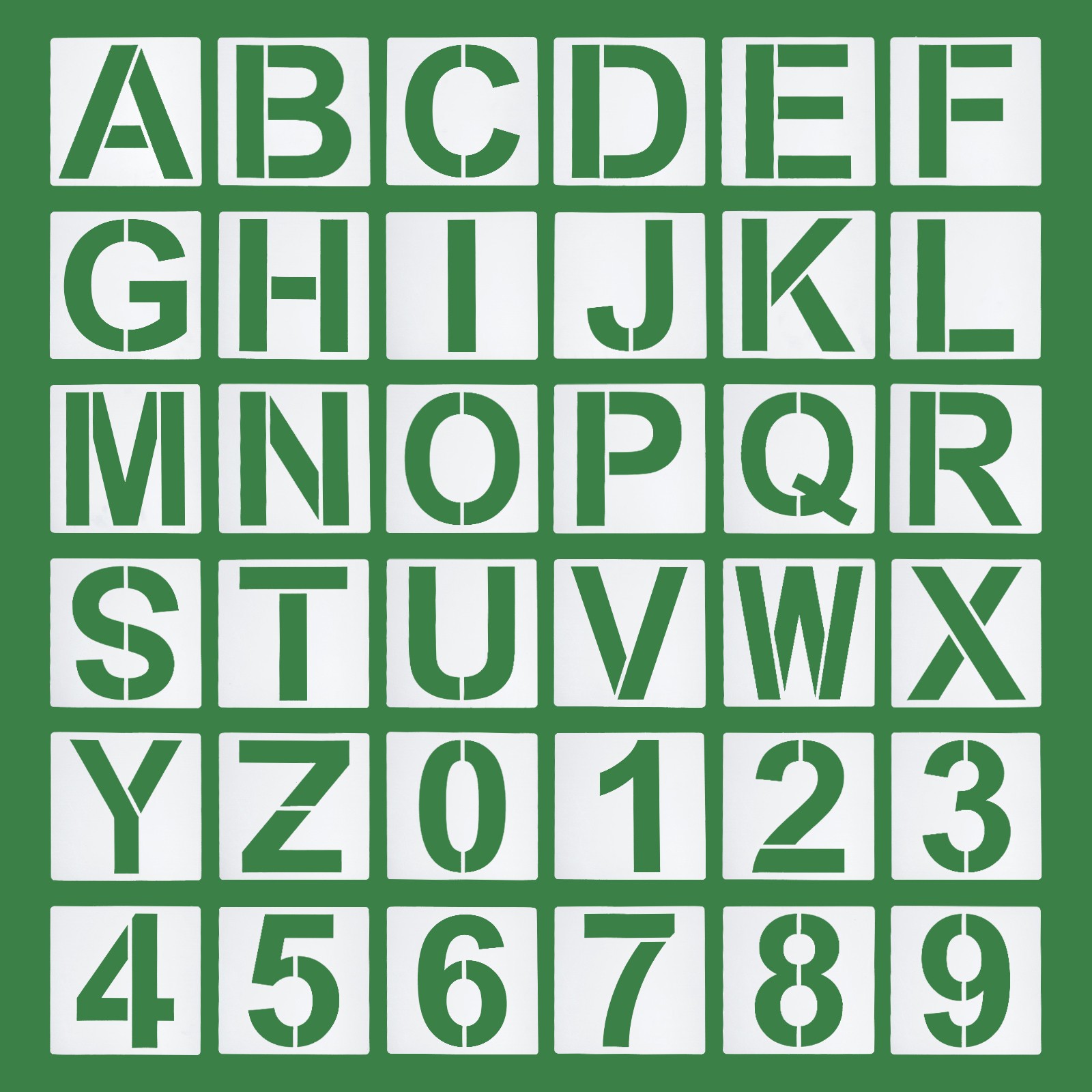 36pcs 8"" Letter Stencils Number Stencils Alphabet Templates Numbers Stencil