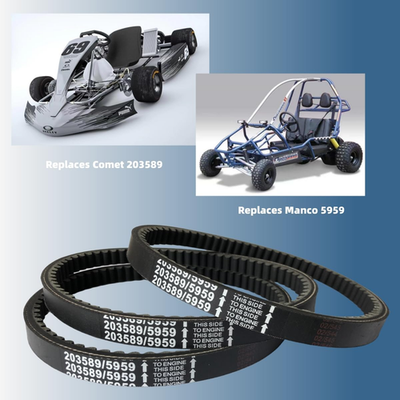 Cinghia Di Trasmissione Per Go Kart – 3 Pezzi Serie 30 Compatibile Manco 5959/Comet 203589 – Ricambio Gomma
