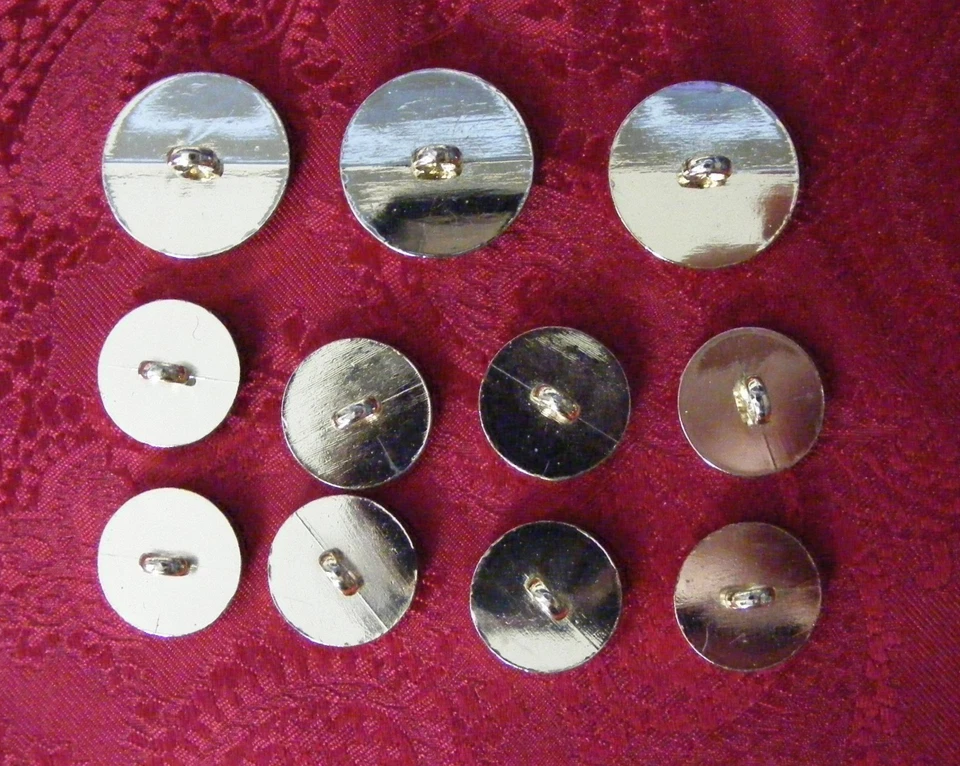 JUEGO DE BOTONES BLAZER DE REPUESTO CORONA ÁGUILA ESCUDO DE ARMAS ESMALTE DORADO Y NEGRO Foto 4 de 4