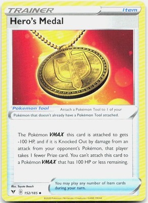 HERO'S MEDAL 152/185 UC VIVID VOLTAGE POKEMON LP