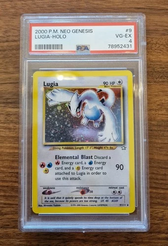 Lugia 9/111 PSA 4 - Pokemon Neo Genesis 2000 Unlimited Holo Rare - VG-EX
