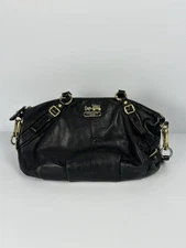 Coach 15960 Madison Sophia Black Leather Satchel Shoulder Purse Handbag