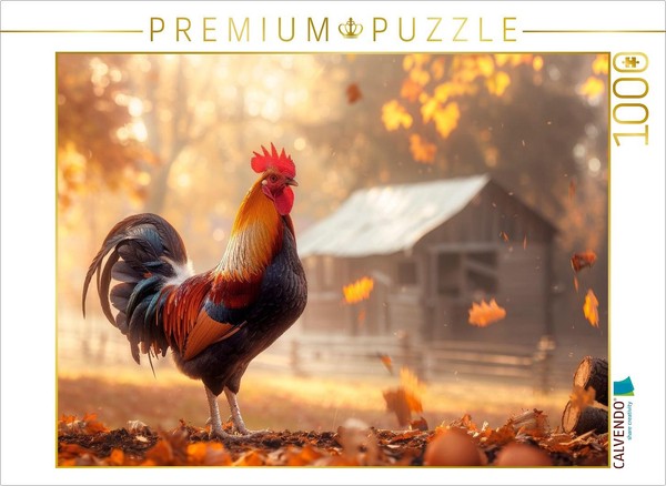 Calvendo Puzzle Rooster - King Of The Farm | 1000 Pieces, Finished Size 25.2 × 1-image