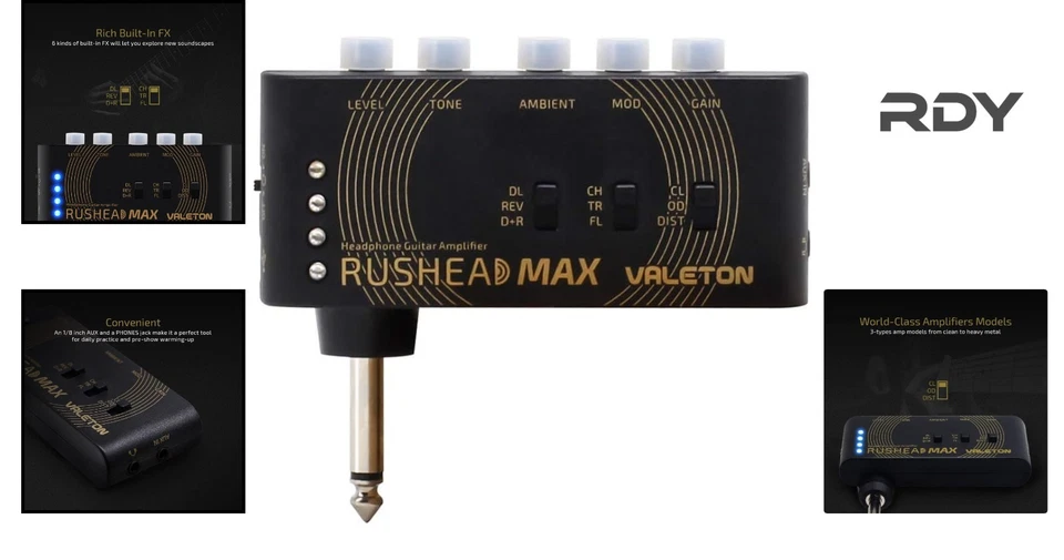 Compact USB Guitar Amp with Rich Effects - 4.72 x 3.7 Inches for Effortless Play - Image 2 of 4