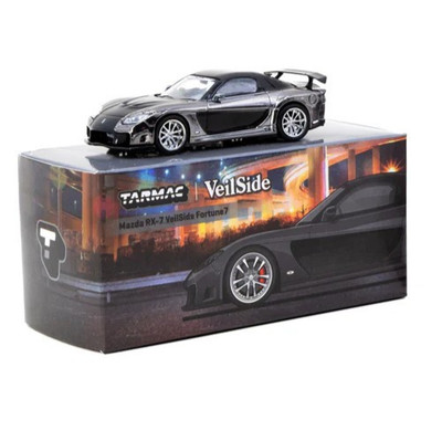 Tarmac Works Grey/Black Mazda RX-7 VeilSide Fortune7 CHASE 1:64 Car T64G-075-GY