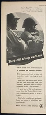 Magazine Ad* - 1945 - AT&T / Bell System - World War II - Gun Crew Officers