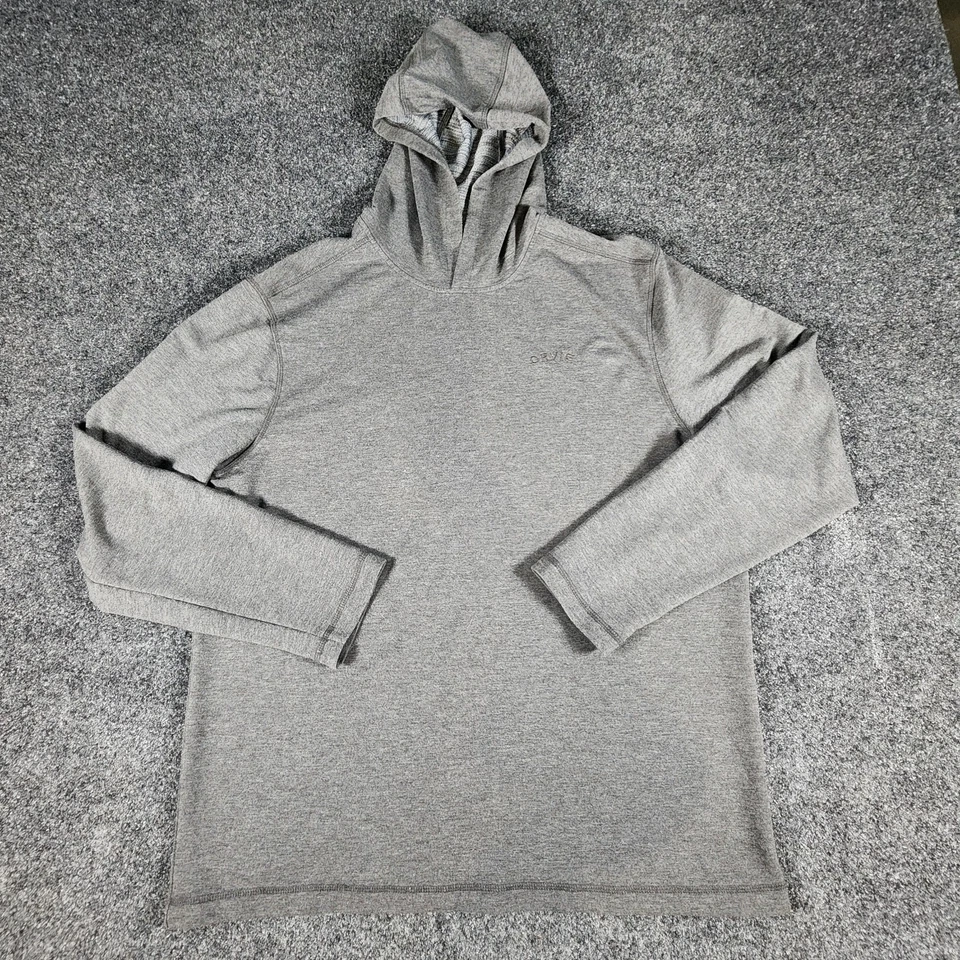 Camisa Orvis Para Hombres Grande Gris Con Capucha Manga Larga Colección Clásica Pesca Senderismo Foto 2 de 4