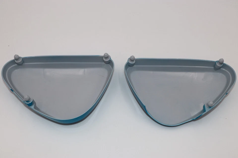 1975 Honda XL70 Frame Side Covers Left & Right CANDY RIVIERA BLUE - Imagem 4 de 4
