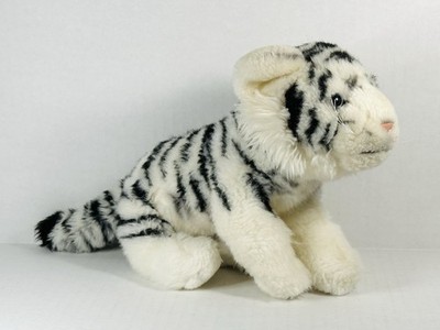 Vintage Save Our Space White Striped Tiger Stuffed Animal Plush 12 
