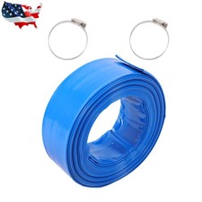 2" x 50FT Discharge Hose for Swimming Pools, Heavy Duty PVC Lay Flat Water Hose