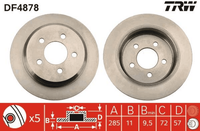 2X Bremsscheibe Hinterachse FüR Jeep Grand Cherokee I Wrangler II