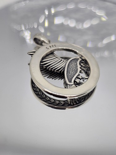 Ciondolo nodo celtico in argento sterling 925 corvo vichingo simbolo norreno - Foto 3 di 3