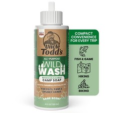 Uncle Todd's Wild Wash Biodegradable Soap, Camping 4 Fl Oz (Pack of 1), Green