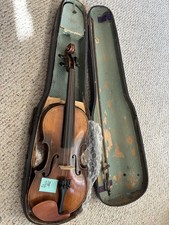 Full-Size Violin German Trade Instrument Bretton Stamp Early 1900s Antique