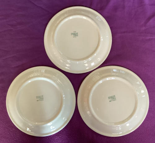 3/ Three 8 1/4” Plates SYRACUSE CHINA MAGNOLIA Flower Design Restaurant Ware 95F - Afbeelding 9 van 12