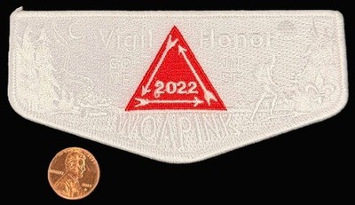 OA WOAPINK LODGE 167 BSA LINCOLN TRAILS 2022 GHOST VIGIL HONOR FLAP 100 MADE!