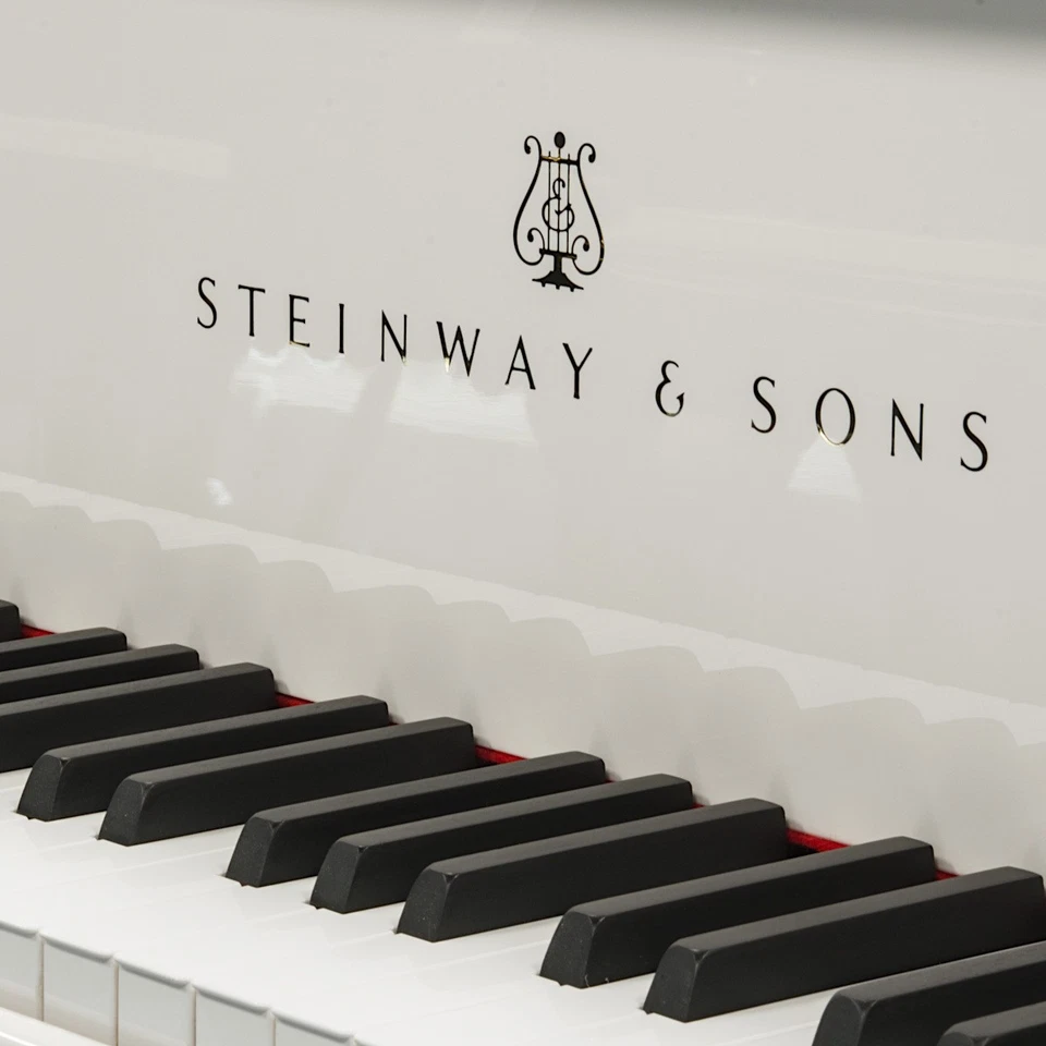 Piano À Queue Steinway & Sons, O-180, Blanc Brillant, Année 1925 - Photo 2/4