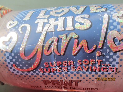 I Love This Yarn  Multicolored Variegate BERET DAY 5 oz 100% Acrylic Worsted #4