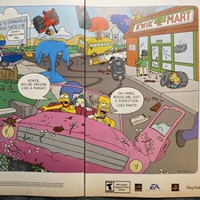 2001 The Simpsons Road Rage PRINT AD Retro Video Game PS2 Xbox Cartoon Promo