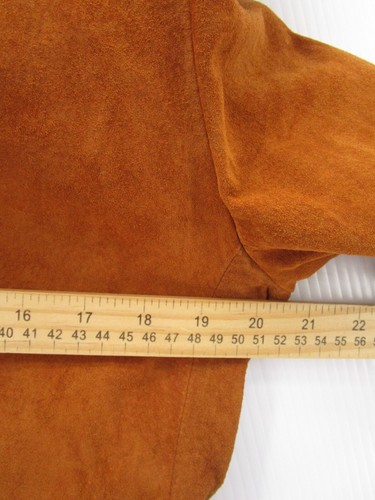 VINTAGE Lord & Taylor Jacket Women 10 Brown Leather Blazer Coat Shoulder Pads * - Picture 5 of 11