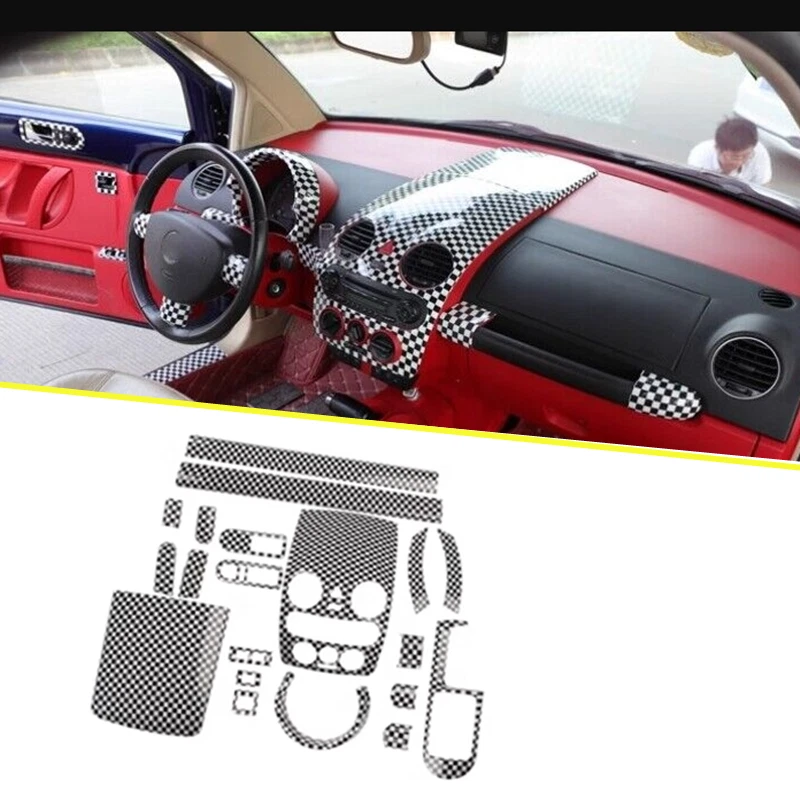 Kit de molduras decoración interior negro para Volkswagen Beetle 2003-2010 decoración marco Foto 2 de 4