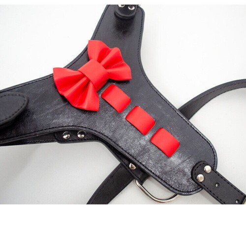 Large for Pitbull Dogs Harness Mastiff Duty Real w/ Boxer Bow Leather Heavy Dog - Picture 13 of 16
