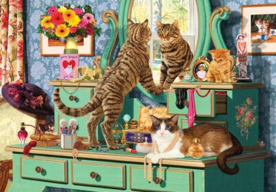 Anatolian Cats Dressing Table 260 Piece Jigsaw Puzzle By Steve Read