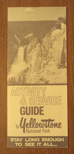 Vintage 1965 Yellowstone National Park Activity And Service Travel Brochure